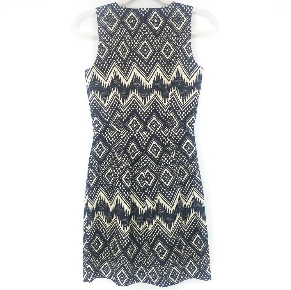 J. Crew Diamond Print Basket-Weave Dress - Picture 4 of 8